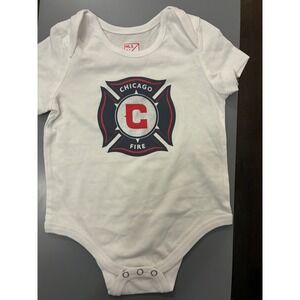 MLS Chicago Fire FC Infant Bodysuit White Short Sleeve Soccer One Piece 6 Months